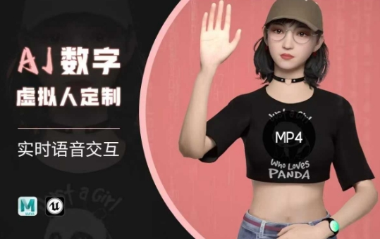Ai数字人虚拟(智能体)实时语音交互特训营，​自行定制超写实角色AI数字人交互技术-云创网
