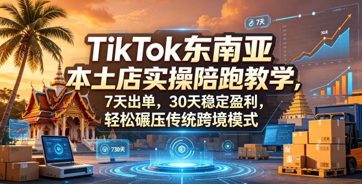 TikTok东南亚本土店实操陪跑教学，7天出单，30天稳定盈利，轻松碾压传统跨境模式（更新0819）-易创网