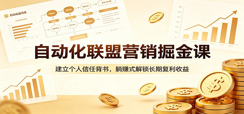 自动化联盟营销掘金课：建立个人信任背书，躺赚式解锁长期复利收益-易创网