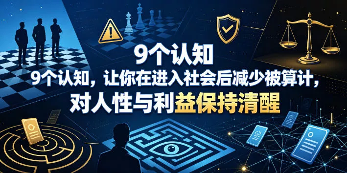 付费文章：9个认知，让你在进入社会后减少被算计，对人性与利益保持清醒-易创网
