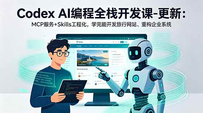 （18858期）Codex AI编程全栈开发课-更新：MCP服务+Skills工程化，学完能开发旅行网站、重构企业系统-易创网