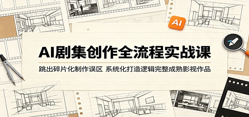 AI剧集创作全流程实战课：跳出碎片化制作误区，系统化打造逻辑完整成熟影视作品-易创网