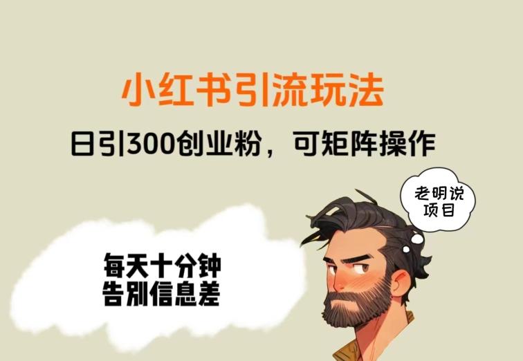 靠小红书视频日印300粉，两分钟一个视频轻松矩阵-易创网