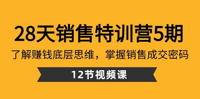28天销售特训营5期：了解赚钱底层思维，掌握销售成交密码（12节课）网赚项目-副业赚线-互联网创业-资源整合易创网