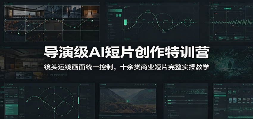 导演级AI短片创作特训营：镜头运镜画面统一控制，十余类商业短片完整实操教学（更新）-易创网
