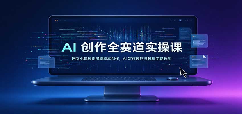 AI创作全赛道实操课：网文小说短剧漫剧剧本创作，AI写作技巧与过稿变现教学-易创网