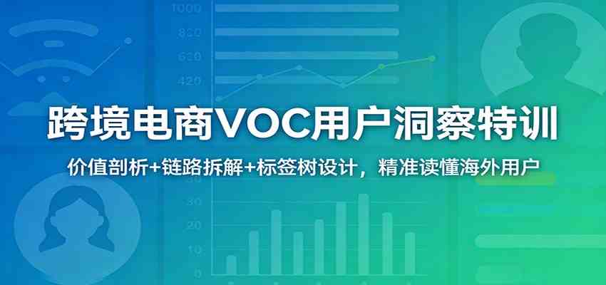 跨境电商VOC用户洞察特训：价值剖析+链路拆解+标签树设计，精准读懂海外用户-易创网