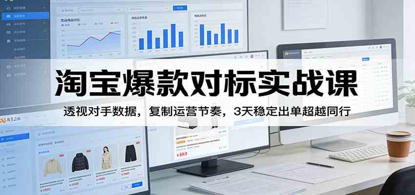 淘宝爆款对标实战课：透视对手数据，复制运营节奏，3天稳定出单超越同行网赚项目-副业赚线-互联网创业-资源整合易创网