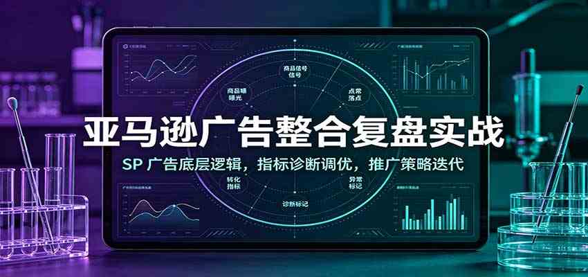 亚马逊广告整合复盘实战：SP广告底层逻辑，指标诊断调优，推广策略迭代-易创网
