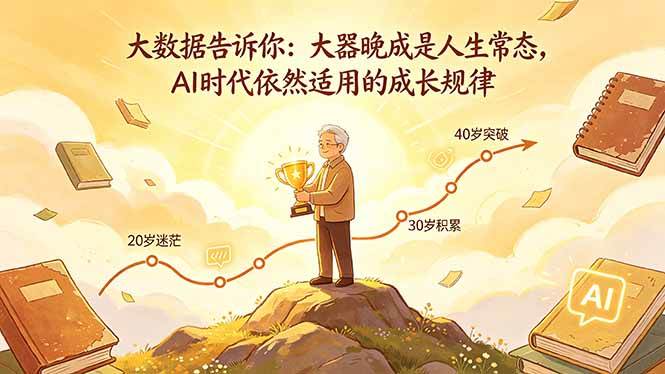 （18288期）付费文章：大数据告诉你：大器晚成是人生常态，AI 时代依然适用的成长规律-易创网