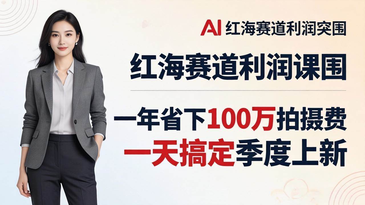 （17884期）服装老板AI模特图课：一年省下100万拍摄费，一天搞定季度上新，红海赛道利润突围-易创网
