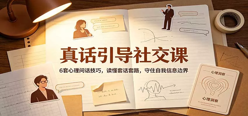 真话引导社交课：6套心理问话技巧，读懂套话套路，守住自我信息边界-易创网