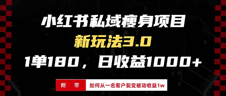 小红书瘦身项目3.0模式，新手小白日赚收益1000+(附从一名客户裂变收益...-易创网