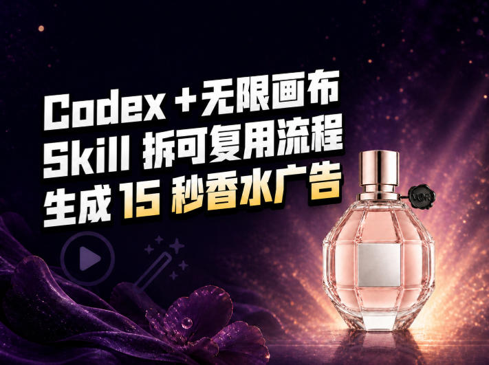 我把Amazon香水视频拆成Codex Skill：无限画布负责最后15秒-易创网