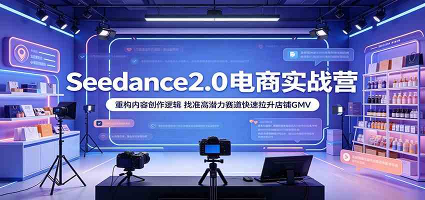 Seedance2.0电商实战营：重构内容创作逻辑，找准高潜力赛道快速拉升店铺GMV-易创网