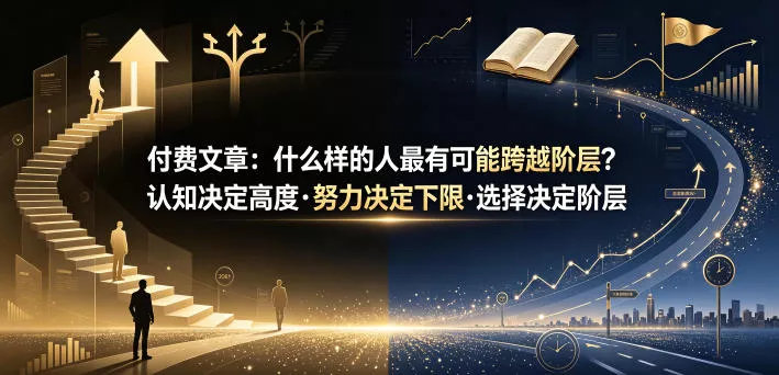 付费文章：什么样的人最有可能跨越阶层？认知决定高度·努力决定下限·选择决定阶层-易创网