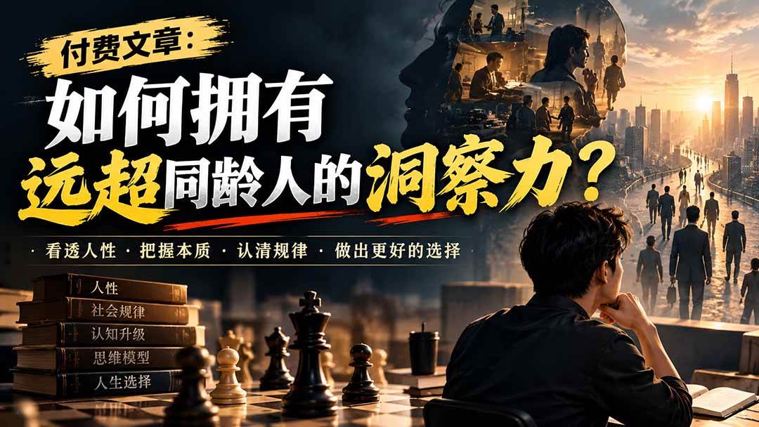 （20976期）付费文章：如何拥有远超同龄人的洞察力？-易创网