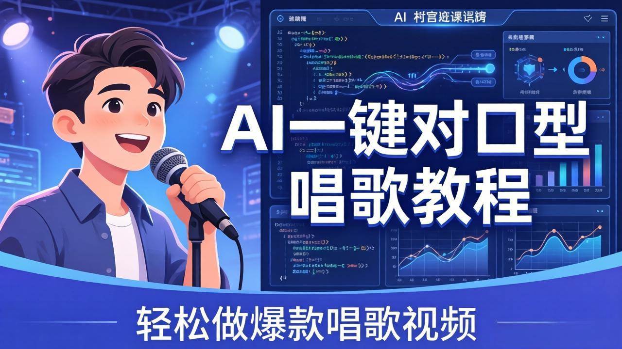 （18118期） AI一键对口型唱歌教程：零基础也能学，素材准备+模型训练+音色转换，轻松做爆款唱歌视频-易创网