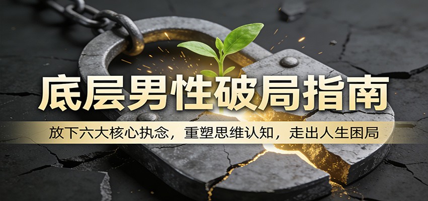 底层男性破局指南：放下六大核心执念，重塑思维认知，走出人生困局-易创网