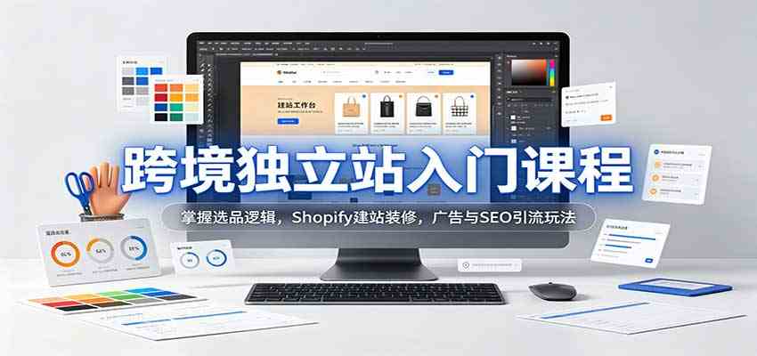 跨境独立站入门课程：掌握选品逻辑，Shopify建站装修，广告与SEO引流玩法-易创网