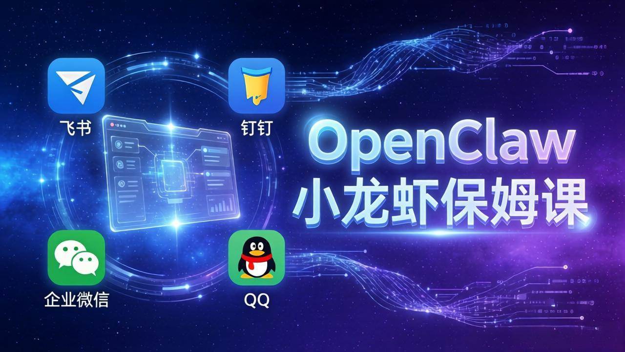 （17614期）OpenClaw小龙虾保姆课： Windows/macOS/Linux/Docker全系统安装，飞书+钉钉+企业微信+QQ 全接入-易创网