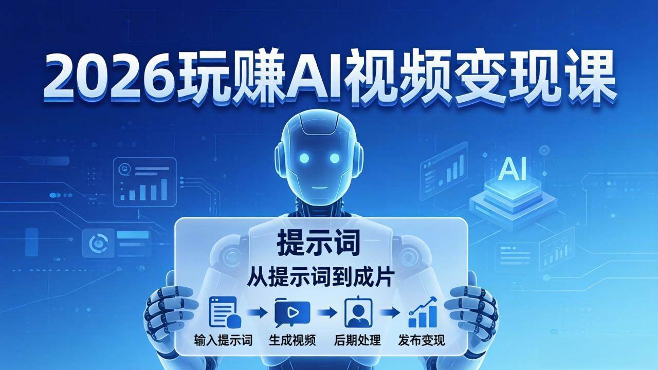 （17827期）2026玩赚AI视频变现课：掌握 AI 视频全流程技能，从提示词到成片高效产出-易创网