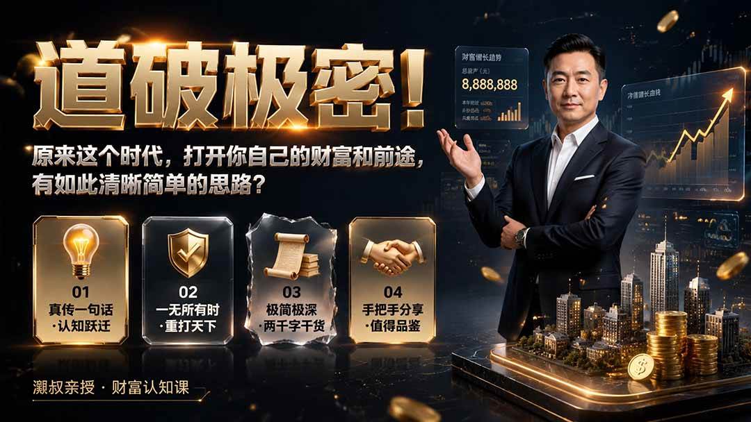 （19661期）付费文章：道破极密！原来这个时代，打开你自己的财富和前途，有如此清晰简单的思路？-易创网