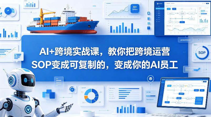 AI+跨境实战课，教你把跨境运营S0变成可复制的，变成你的AI员工-易创网