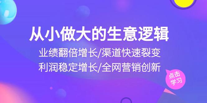 从小做大生意逻辑：业绩翻倍增长/渠道快速裂变/利润稳定增长/全网营销创新-易创网