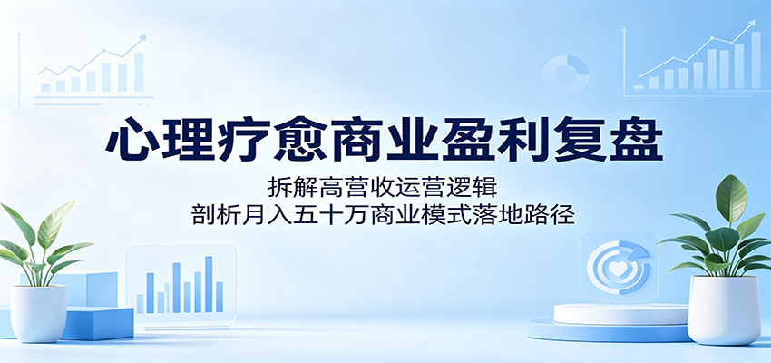心理疗愈商业盈利复盘：拆解高营收运营逻辑，剖析月入五十万商业模式落地路径-易创网