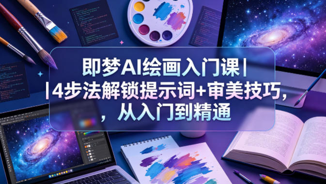 即梦AI绘画入门课｜4步法解锁提示词+审美技巧，从入门到精通-易创网