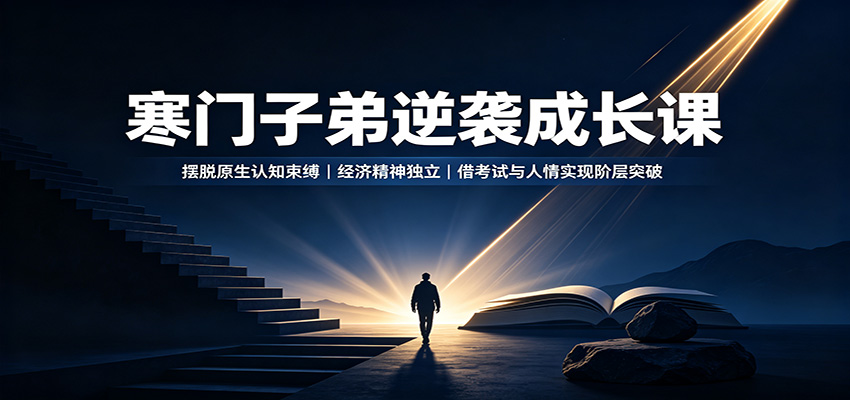 寒门子弟逆袭成长课：摆脱原生认知束缚，经济精神独立，借考试与人情实现阶层突破-易创网