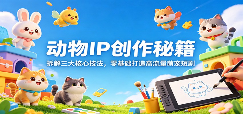 动物IP创作秘籍：拆解三大核心技法，零基础打造高流量萌宠短剧-易创网