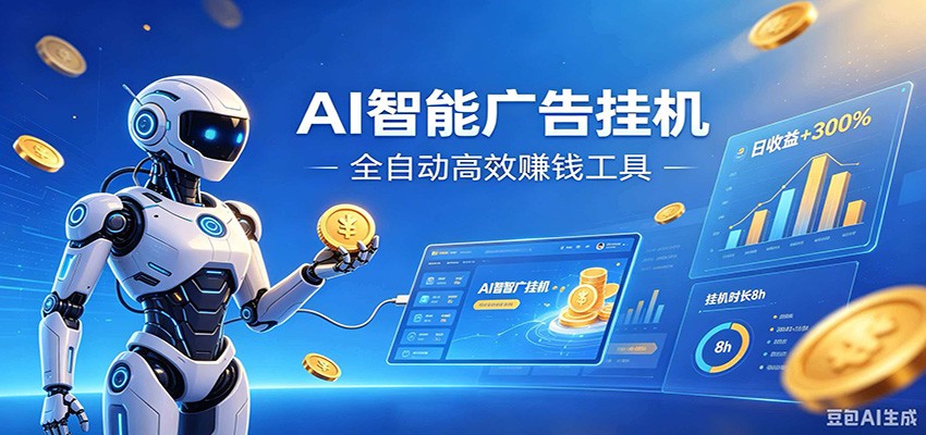 AI智能广告挂机，小白轻松上手，在家自动赚收益-易创网