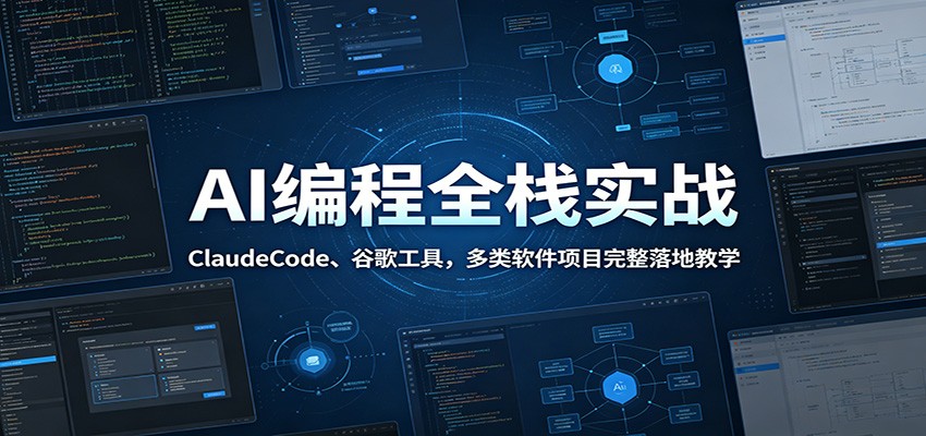 AI编程全栈实战：ClaudeCode、谷歌工具，多类软件项目完整落地教学-易创网
