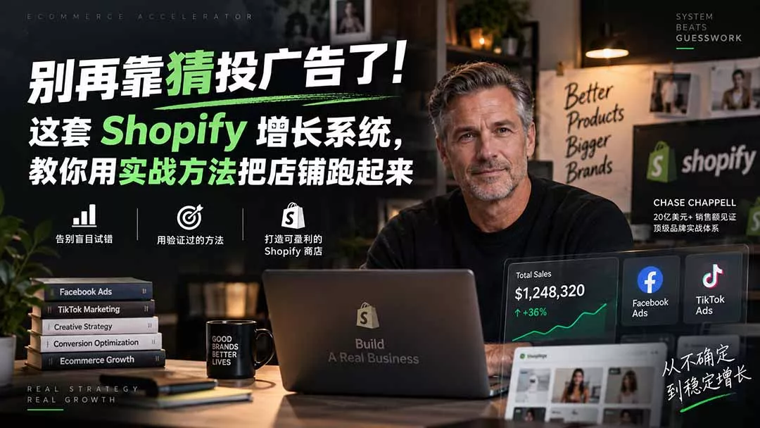 别再靠猜投广告了！这套 Shopify 增长系统，教你用实战方法把店铺跑起来【原创双语字幕】-易创网