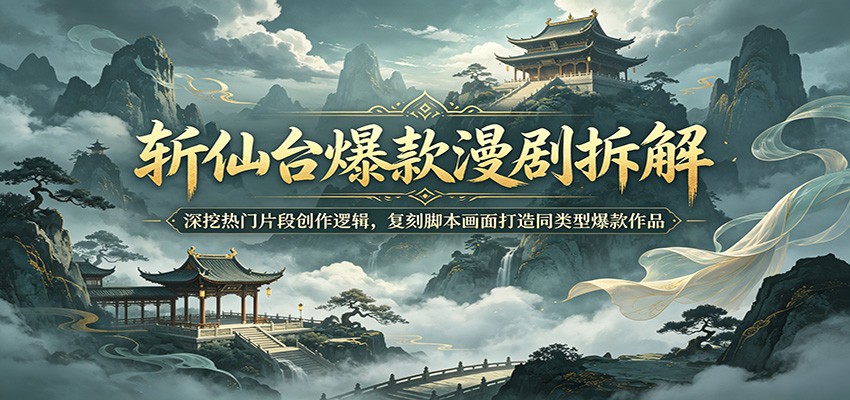 斩仙台爆款漫剧拆解：深挖热门片段创作逻辑，复刻脚本画面打造同类型爆款作品-易创网