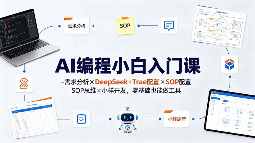 （19539期）AI编程小白入门课-需求分析×DeepSeek+Trae配置×SOP思维×小样开发，零基础也能做工具-易创网