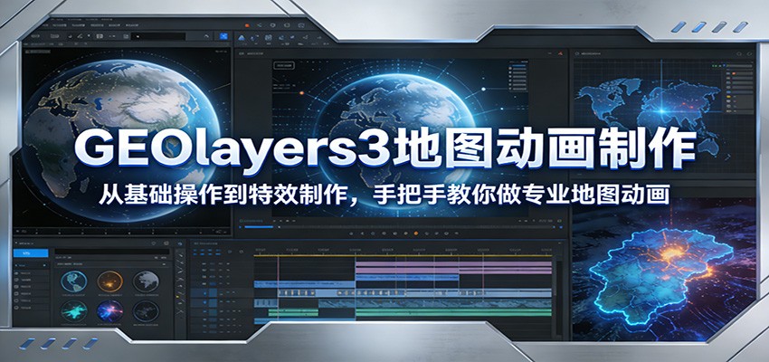 GEOlayers3地图动画制作：从基础操作到特效制作，手把手教你做专业地图动画网赚项目-副业赚线-互联网创业-资源整合易创网