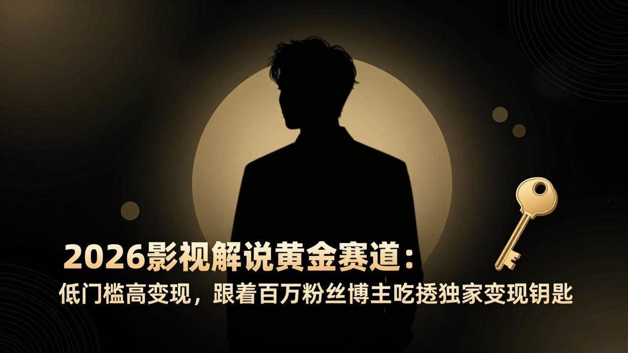 （17721期）2026影视解说黄金赛道：低门槛高变现，跟着百万粉丝博主吃透独家变现钥匙-易创网