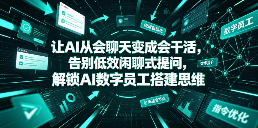 让AI从会聊天变成会干活，告别低效闲聊式提问，解锁AI数字员工搭建思维-易创网