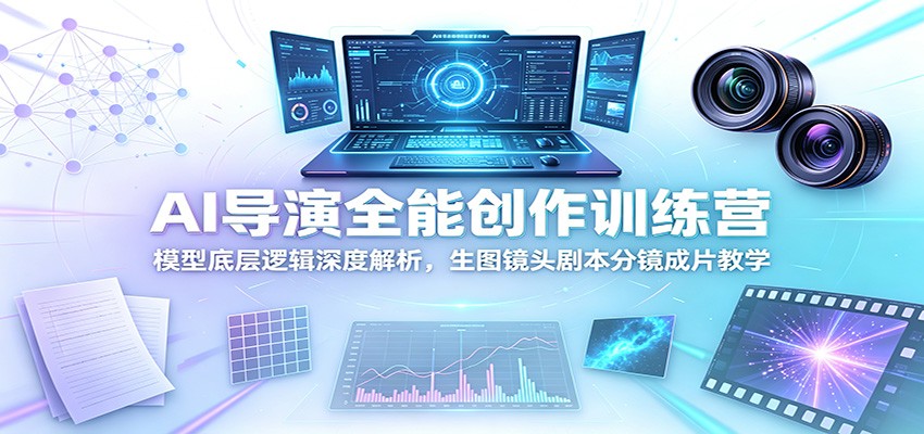 AI导演全能创作训练营：模型底层逻辑深度解析，生图镜头剧本分镜成片教学-易创网