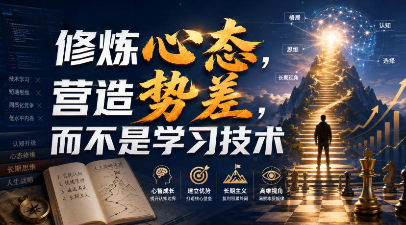 付费文章：修炼心态，营造势差，而不是学习技术-易创网