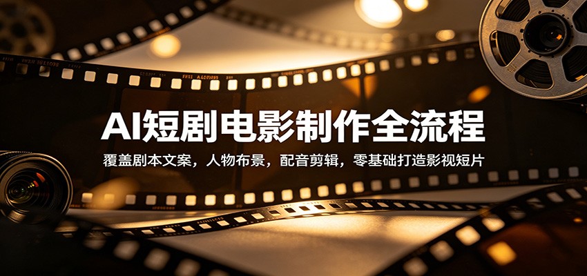 AI短剧电影制作全流程：覆盖剧本文案，人物布景，配音剪辑，零基础打造影视短片-易创网