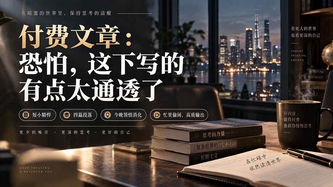 （20317期）灏泽付费文章：恐怕，这下写的有点太通透了-易创网