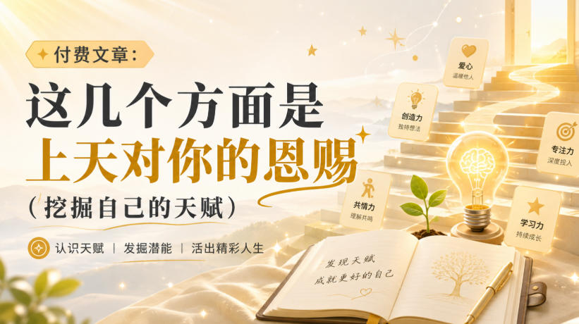 付费文章：这几个方面是上天对你的恩赐（挖掘自己的天赋）-易创网