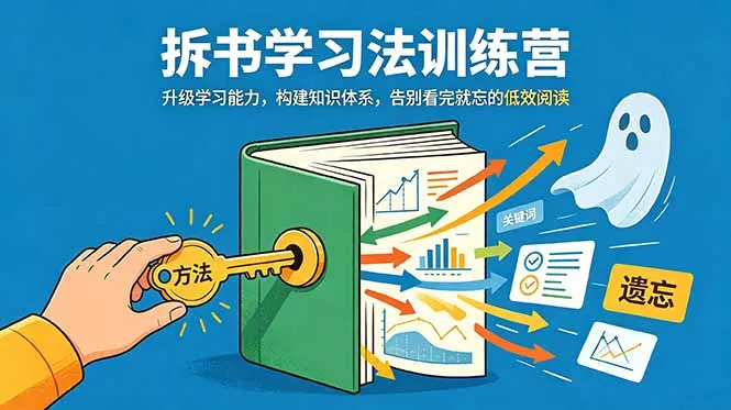 拆书学习法训练营，升级学习能力，构建知识体系，，告别看完就忘的低效阅读-易创网
