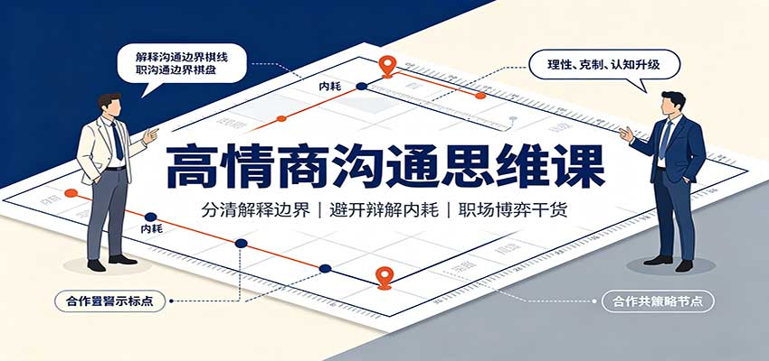高情商沟通思维课：分清解释边界，避开辩解内耗，职场博弈干货-易创网