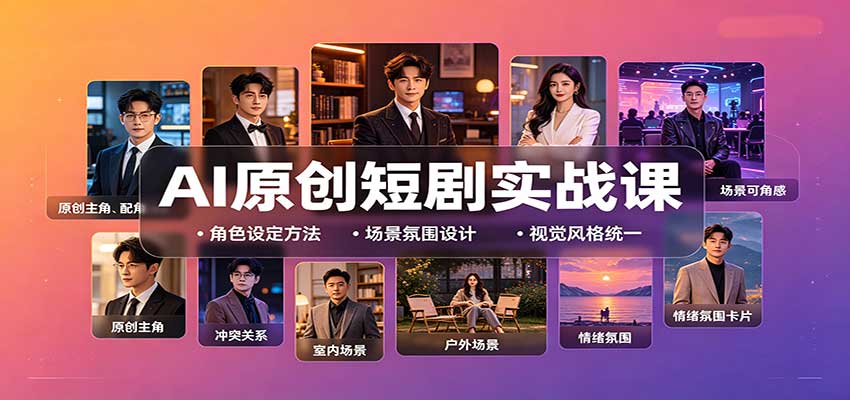 AI原创短剧实战课：从零搭建短剧创作全流程，批量产出可上线剧本-易创网