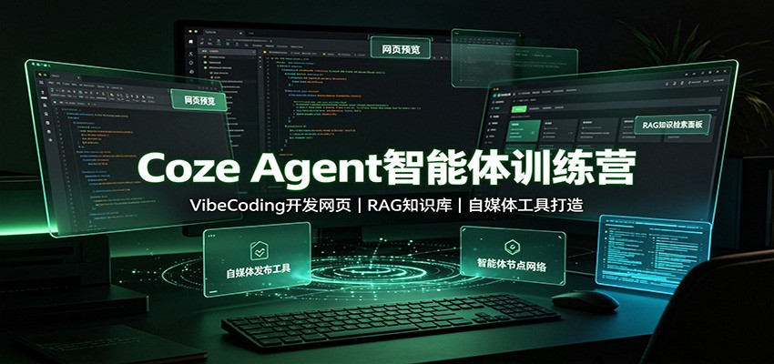 Coze Agent智能体训练营：VibeCoding开发网页，RAG知识库，自媒体工具打造-易创网